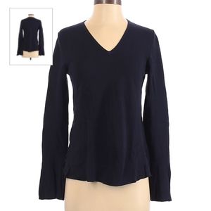 Ann Taylor Navy Blue V-Neck Pullover Sweater